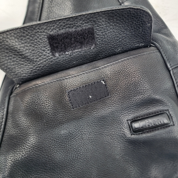 L.L. Bean Brown Leather Healthy Back Ameribag Sling Backpack Crossbody Bag 18” - Picture 4 of 12